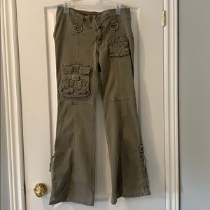 Vintage Guess Flared Military inspired pants